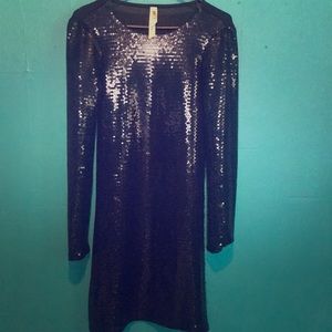Black sequin dress
